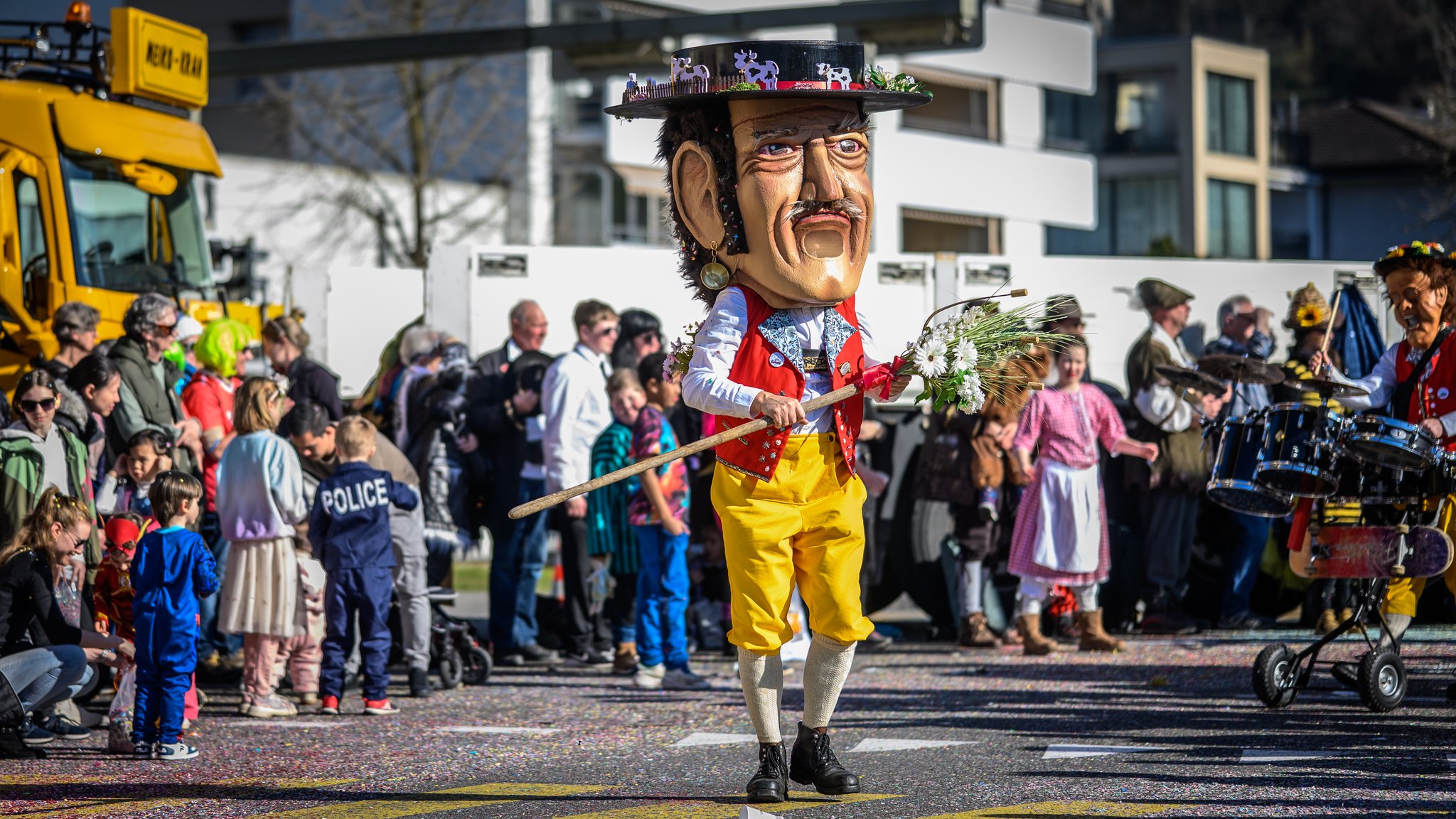 Hier hat sich ein waschechter Appenzeller an den Umzug verirrt.